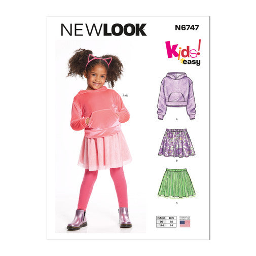 New Look Child Hoodie and Skirts N6747