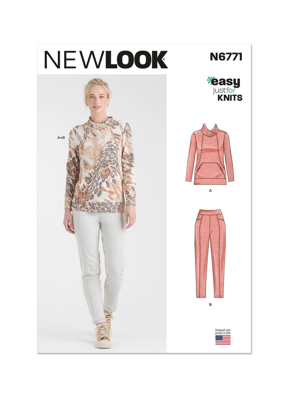 New Look Knit Top & Trousers N6771