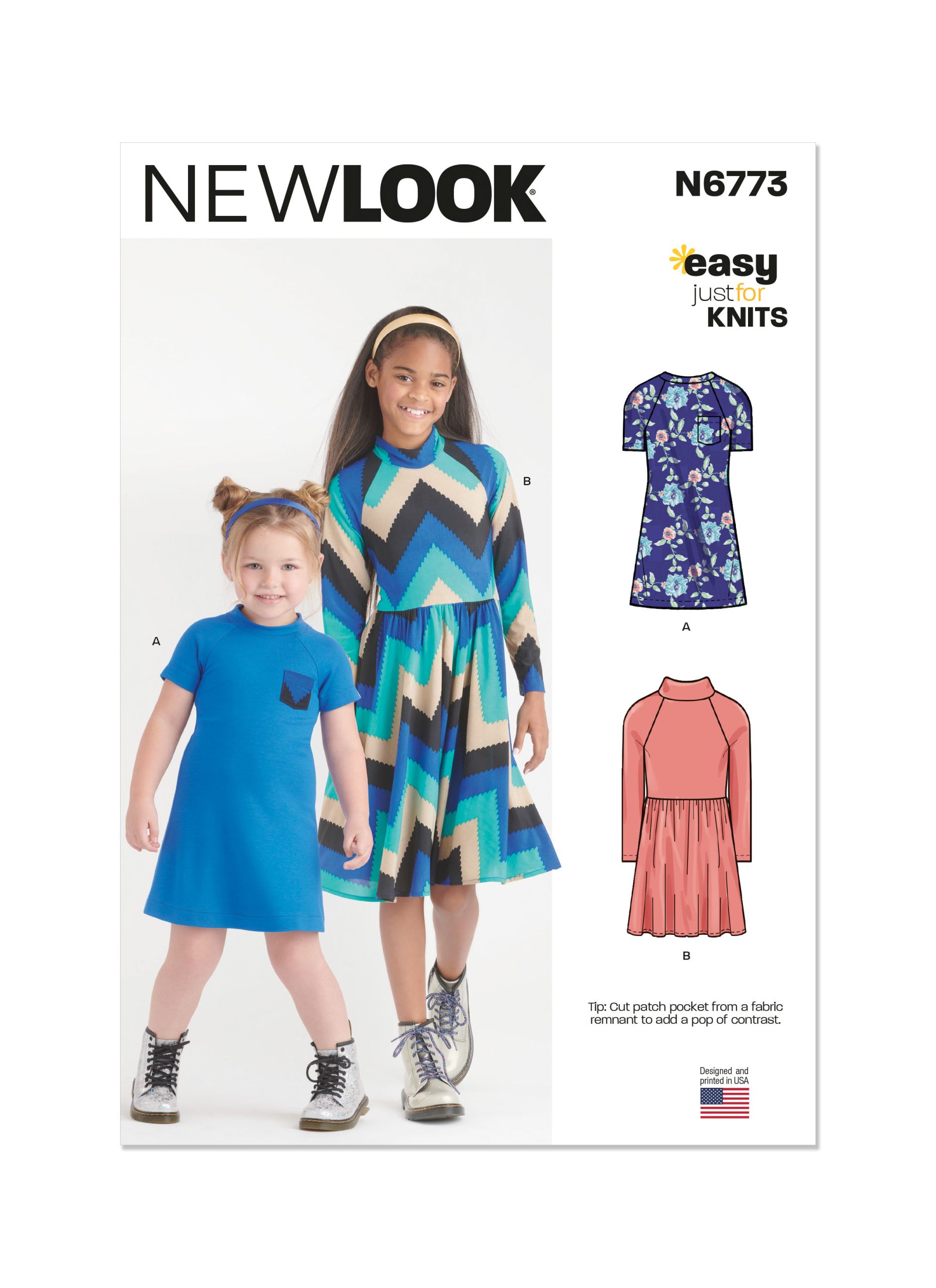 New Look Child/Teen Knit Dresses N6773