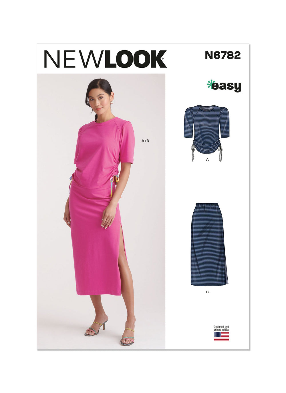 New Look Knit Top & Skirt N6782