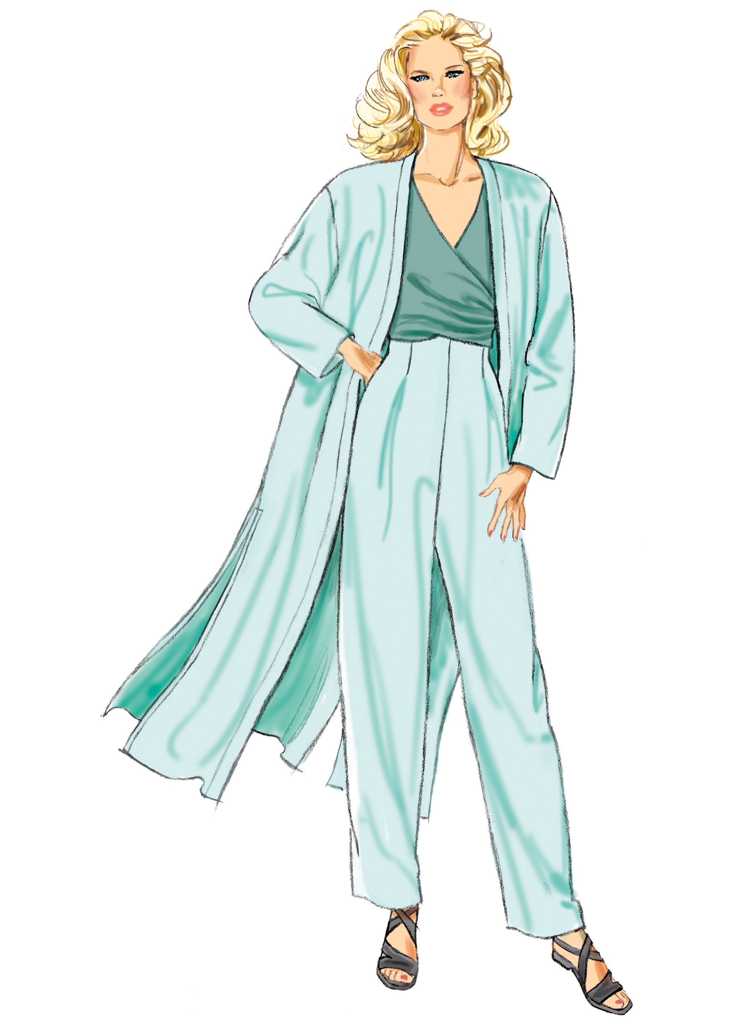 New Look Coat, Top and Trousers N6796