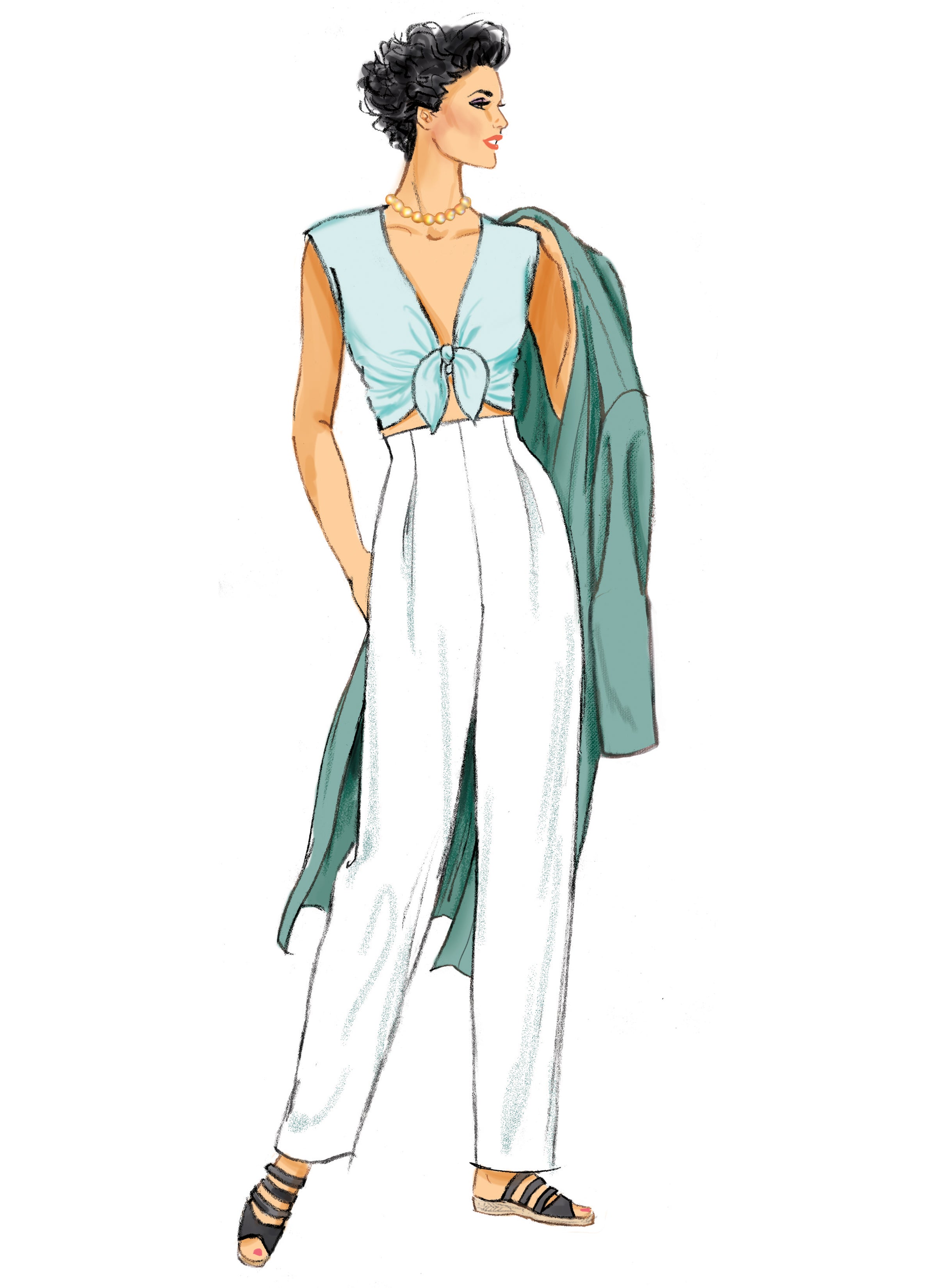New Look Coat, Top and Trousers N6796
