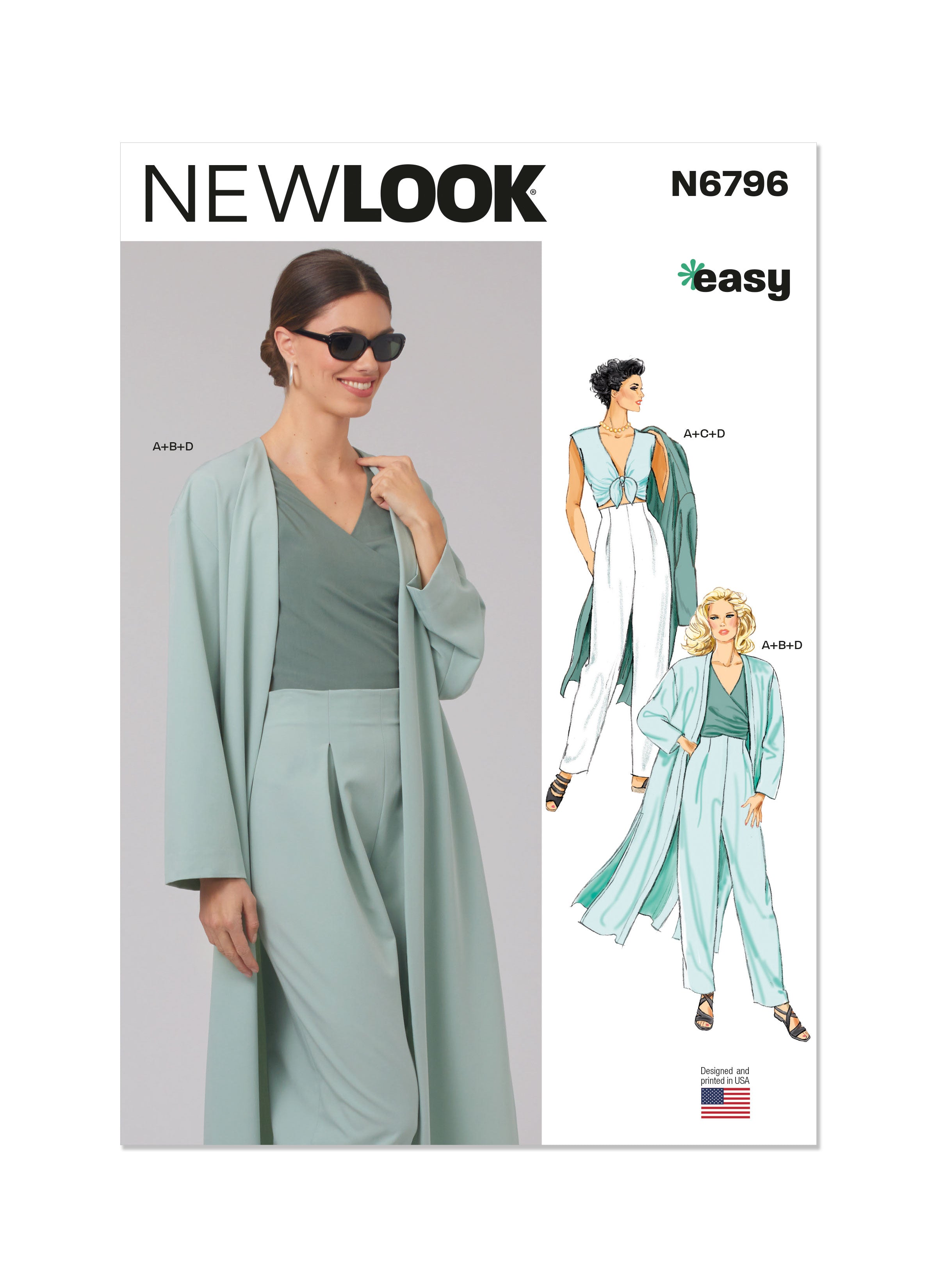 New Look Coat, Top and Trousers N6796