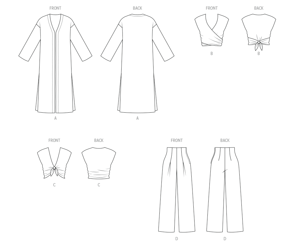 New Look Coat, Top and Trousers N6796