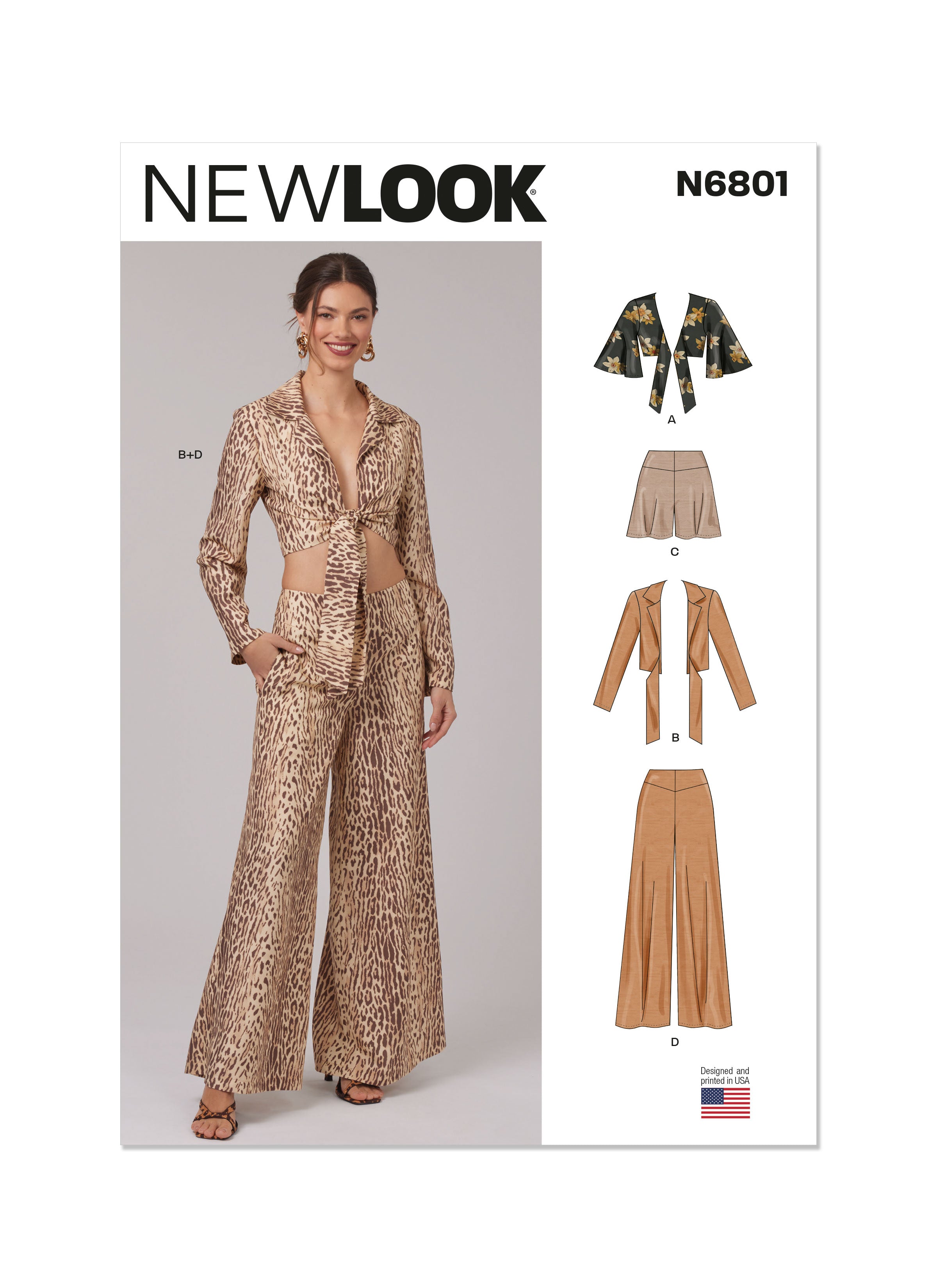 New Look Top, Shorts and Trousers N6801