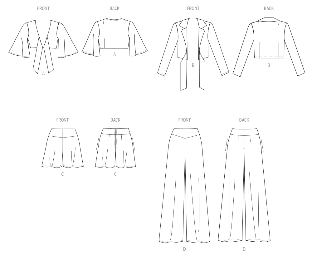 New Look Top, Shorts and Trousers N6801