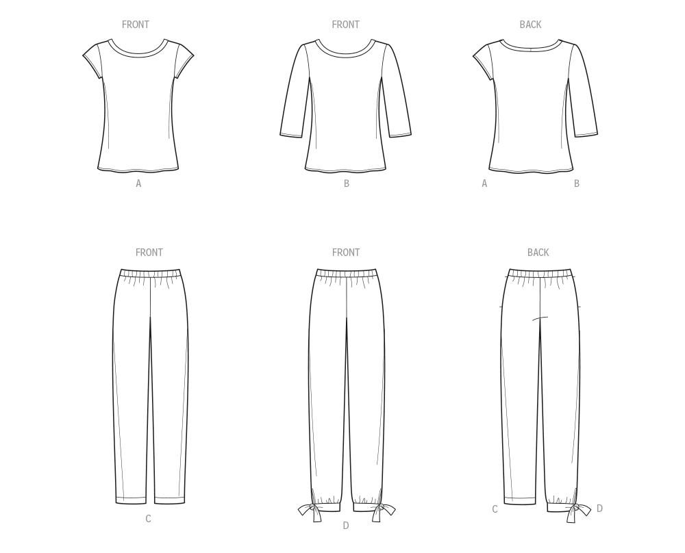 New Look Knit Tops and Trousers N6803