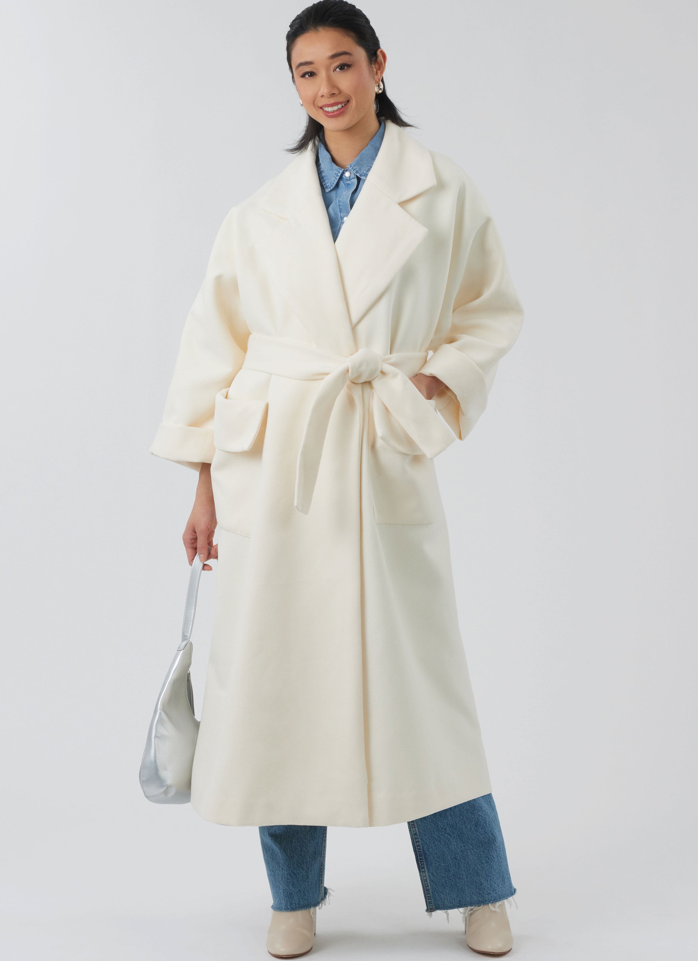 New Look Misses' Coat with Belt in Two Lengths N6810