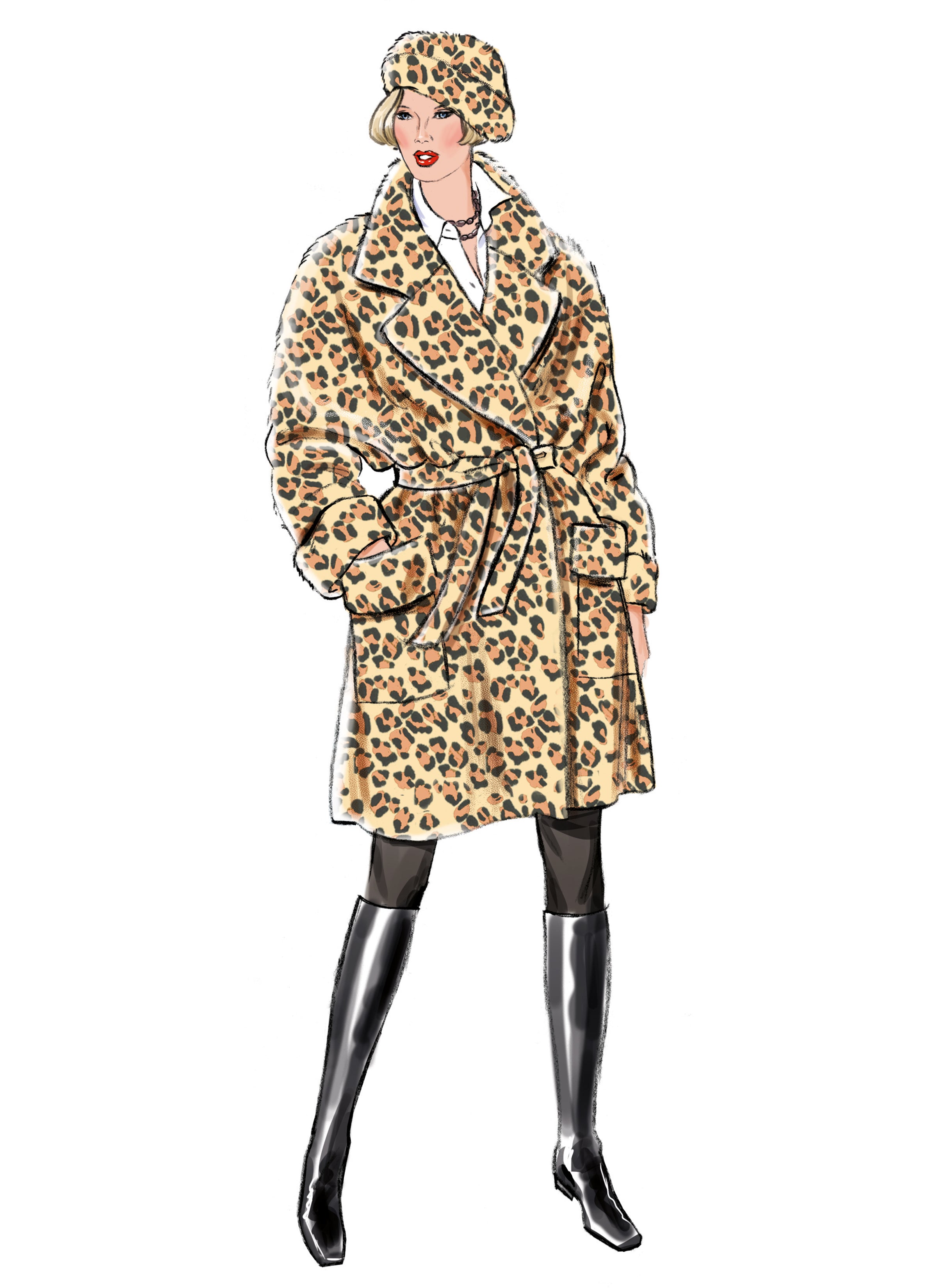 New Look Misses' Coat with Belt in Two Lengths N6810
