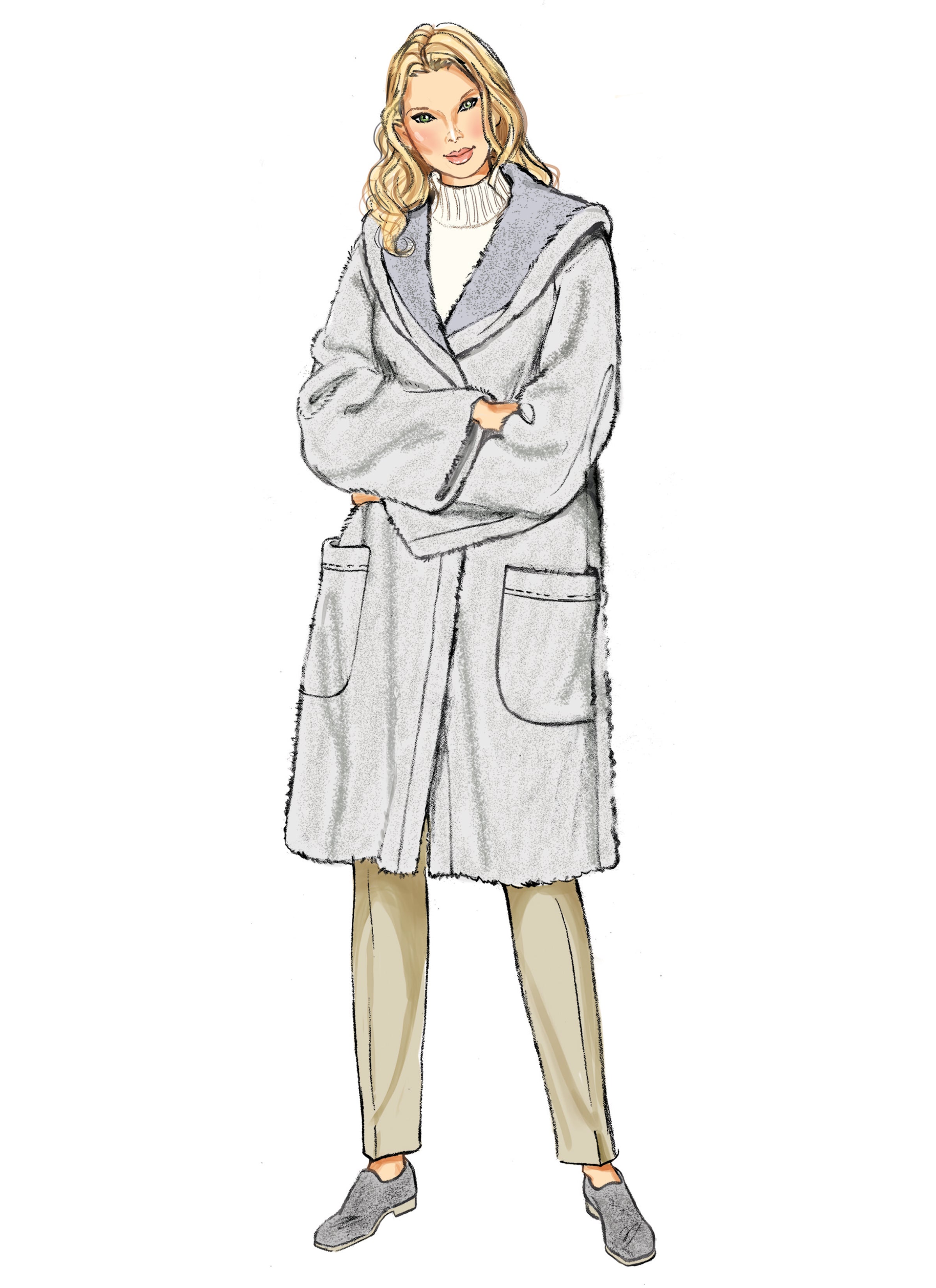 New Look Misses' Coat in Two Lengths and Jacket N6811