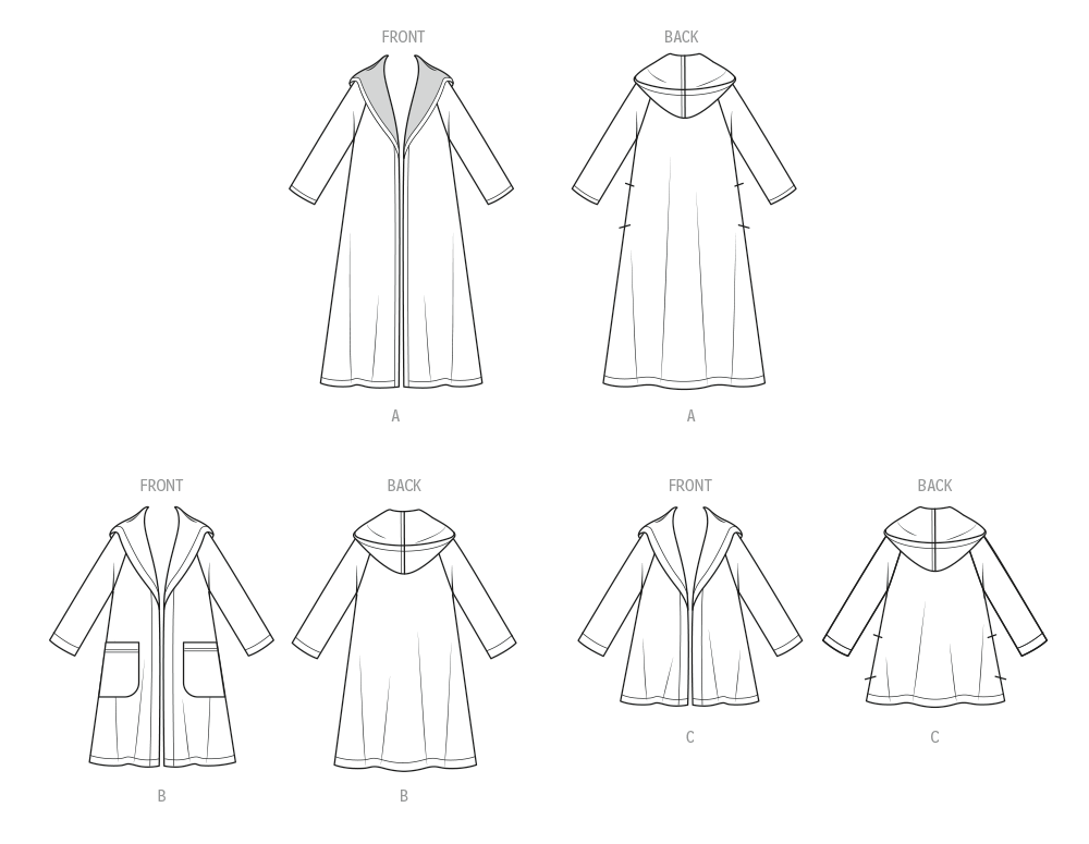 New Look Misses' Coat in Two Lengths and Jacket N6811