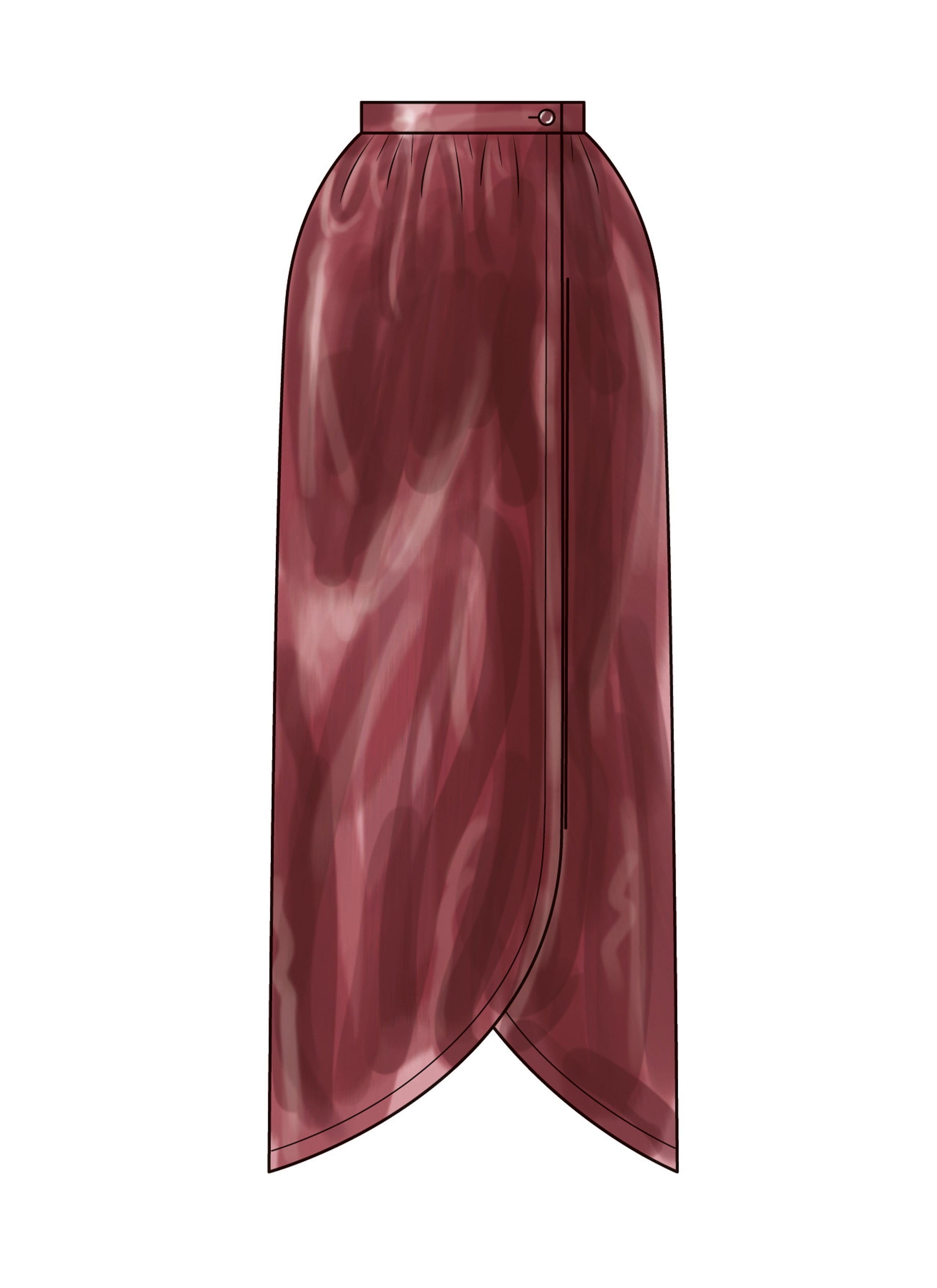 New Look Misses' Wrap Skirt in Two Lengths N6813