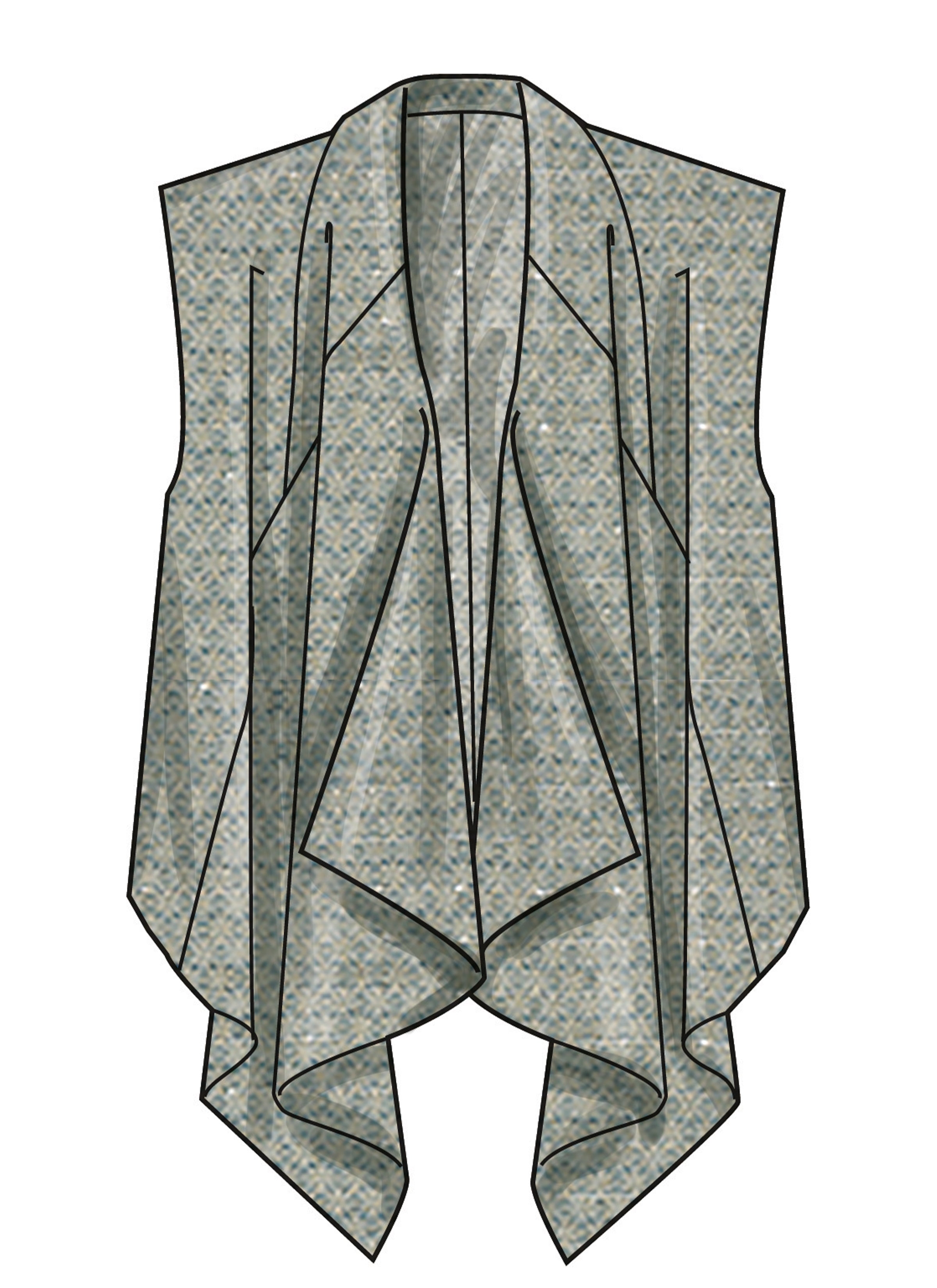 New Look Misses' Draped Front Vest, Jacket and Trousers N6817