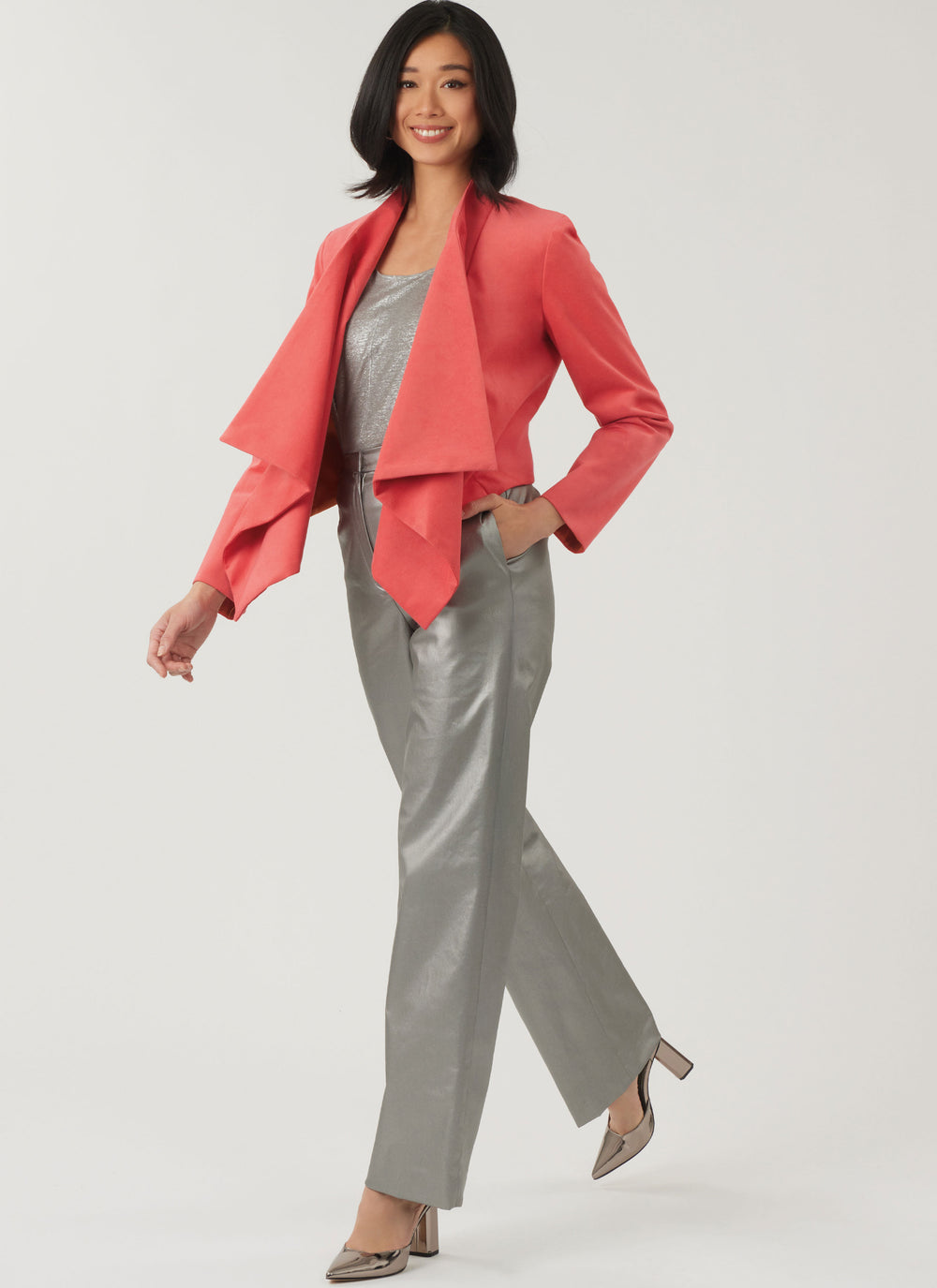 New Look Misses' Draped Front Vest, Jacket and Trousers N6817