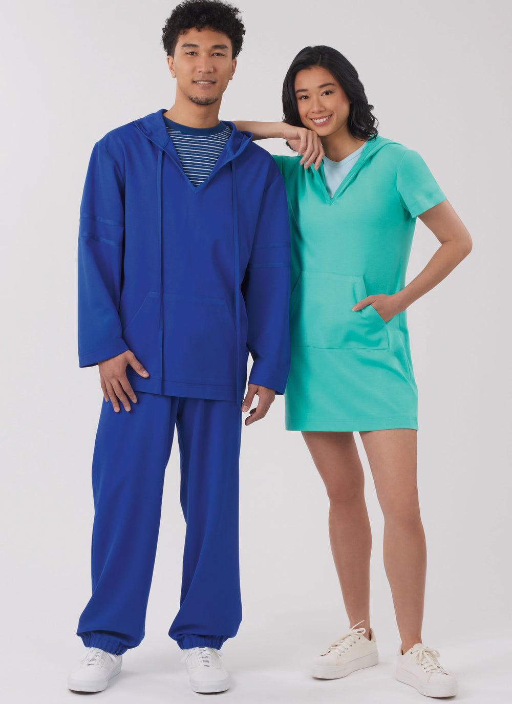 New Look Unisex Knit Hoodie and Trousers and Misses' Knit Dress N6818