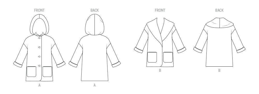 New Look Girls' Lined Coats N6819