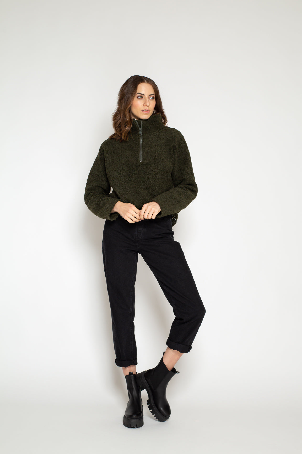 Bara Studio Nela Zip-neck Sweater