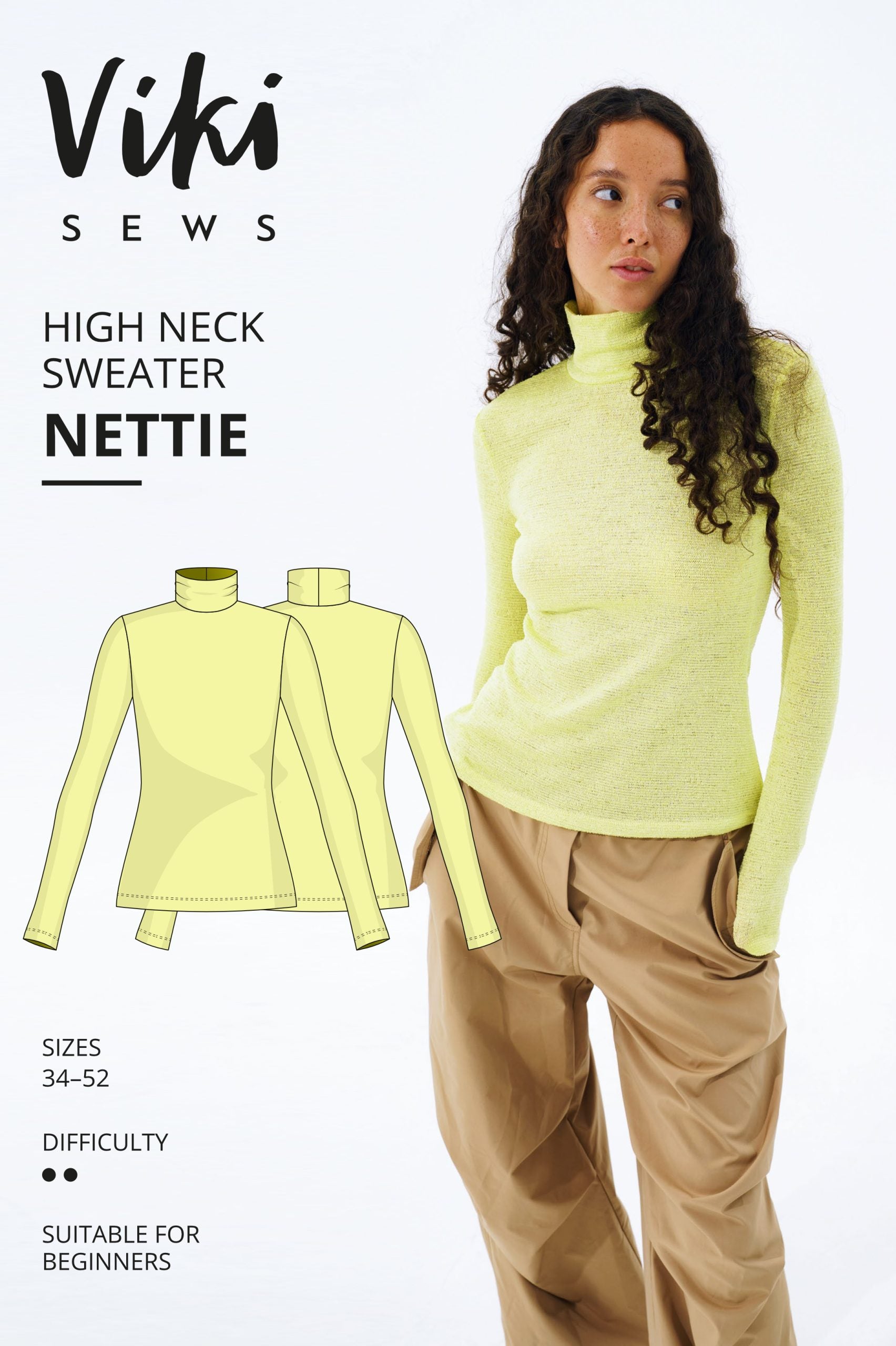 Vikisews Nettie High Neck Sweater PDF