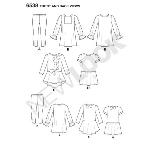 New Look Child Leggings and Dresses N6538