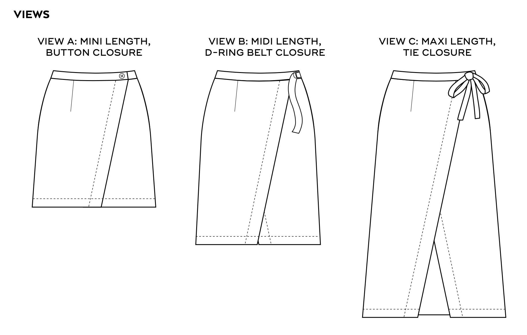 Midi Skirt Short Skirt Patterns Free Sewing Pattern Black Flowy