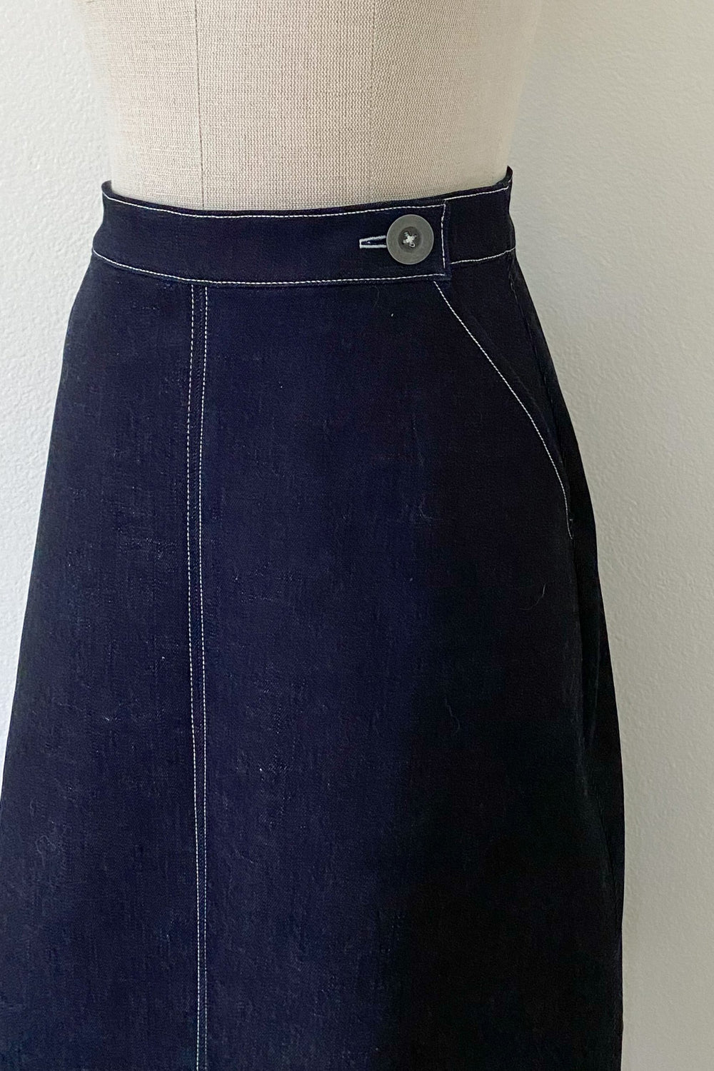 Blue Dot Patterns No-Zip Skirt