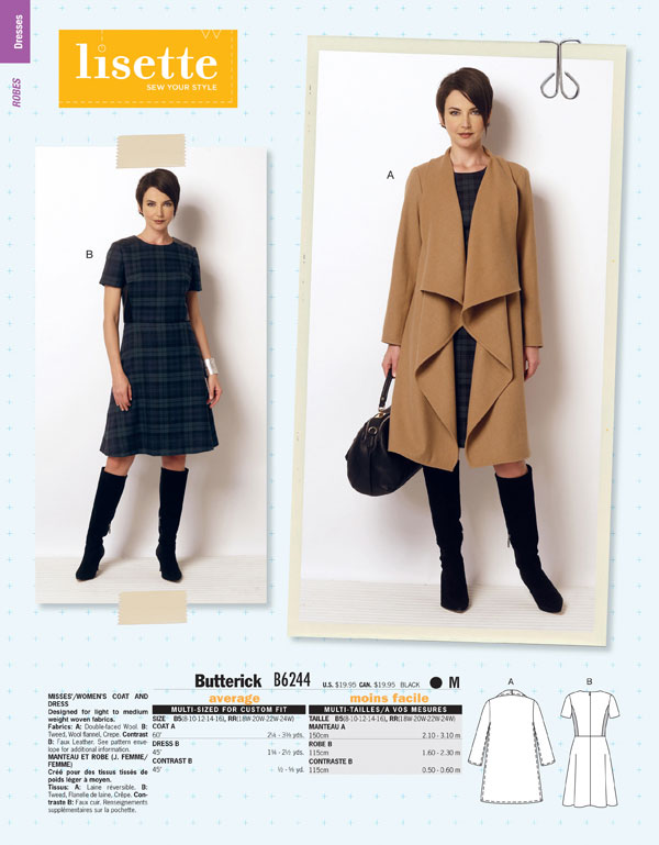 Butterick Coat and Dress B6244