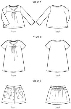 Oliver + S Hopscotch Skirt, Top & Dress PDF