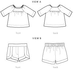 Oliver + S Class Picnic Blouse & Shorts PDF