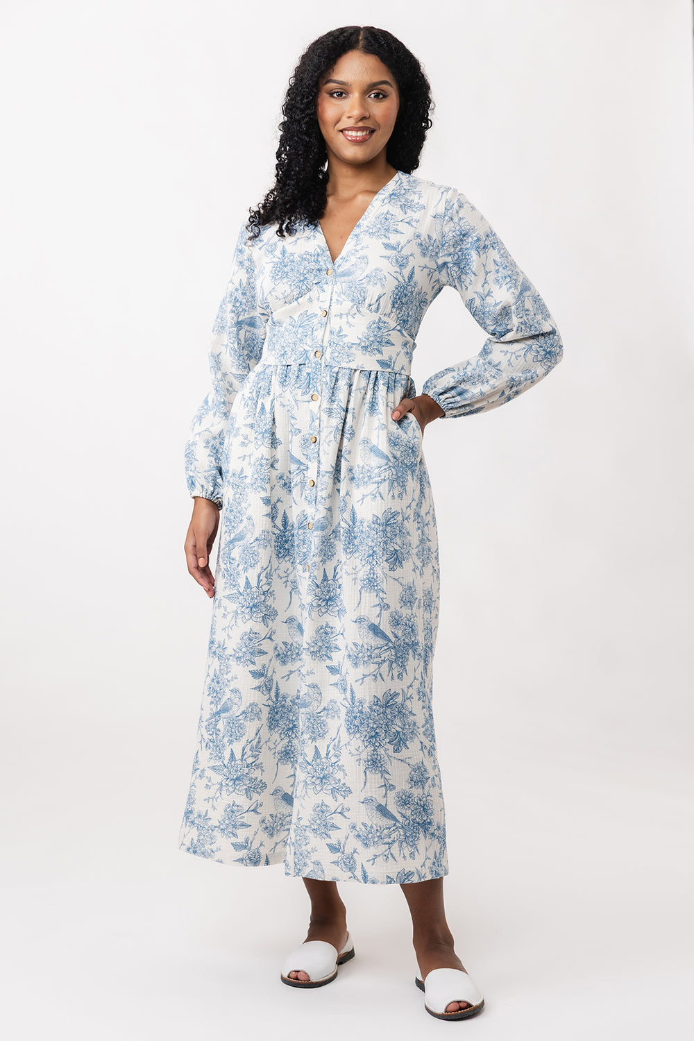 Named Oodi Gathered Midi Dress