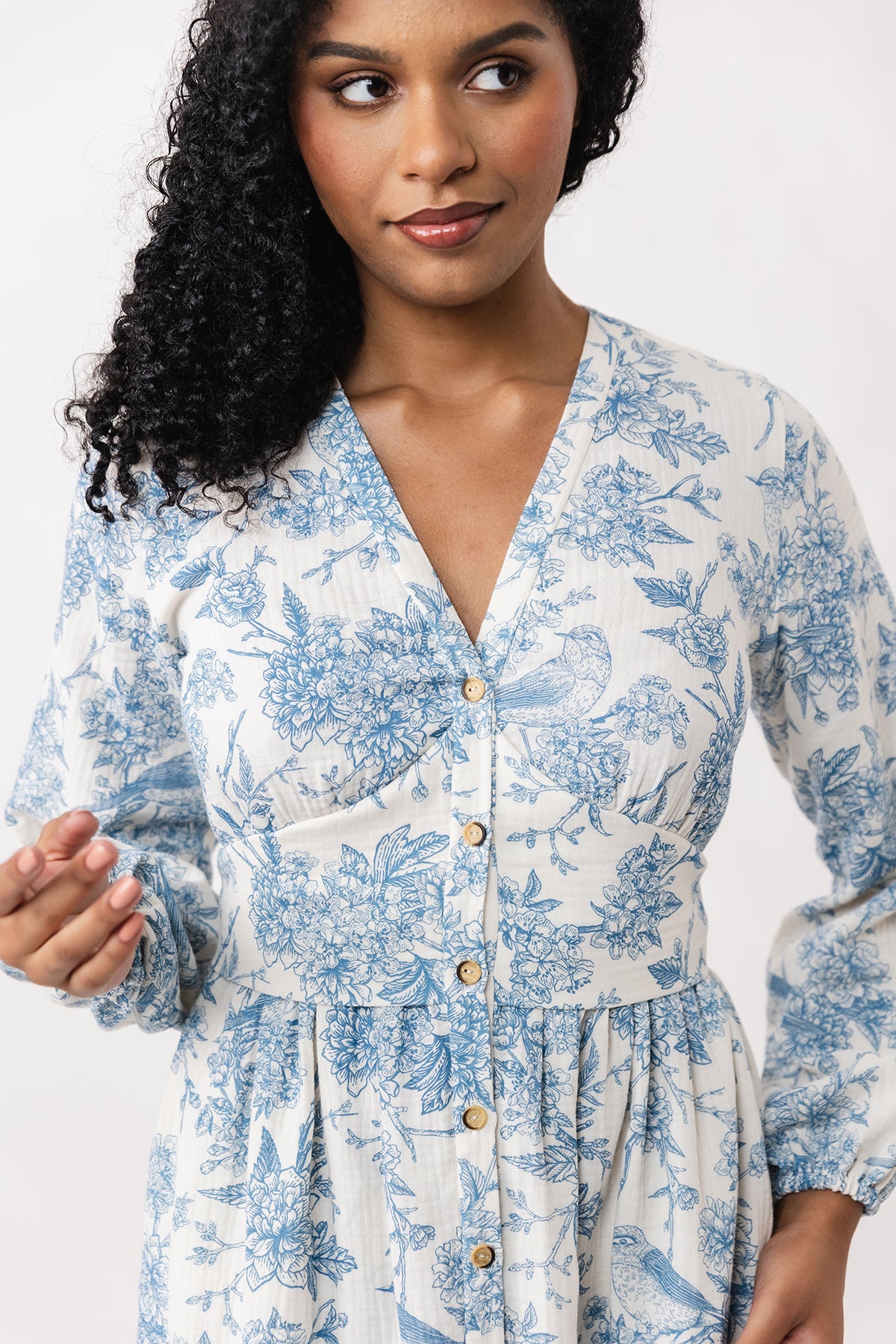 Named Oodi Gathered Midi Dress