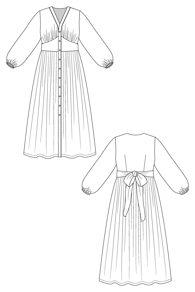knee length dresses for ladies Sewing Pattern main image 0