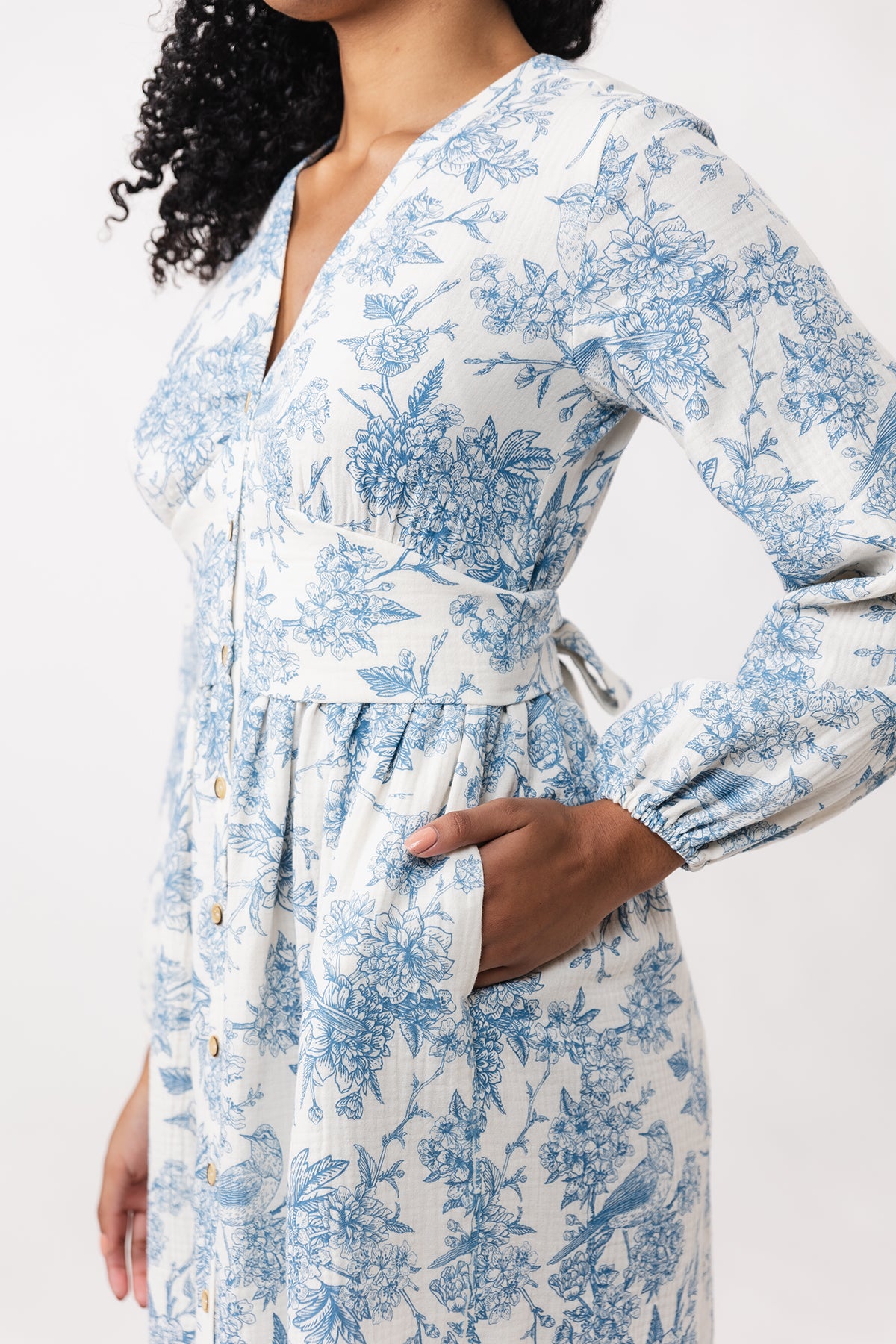 Named Oodi Gathered Midi Dress
