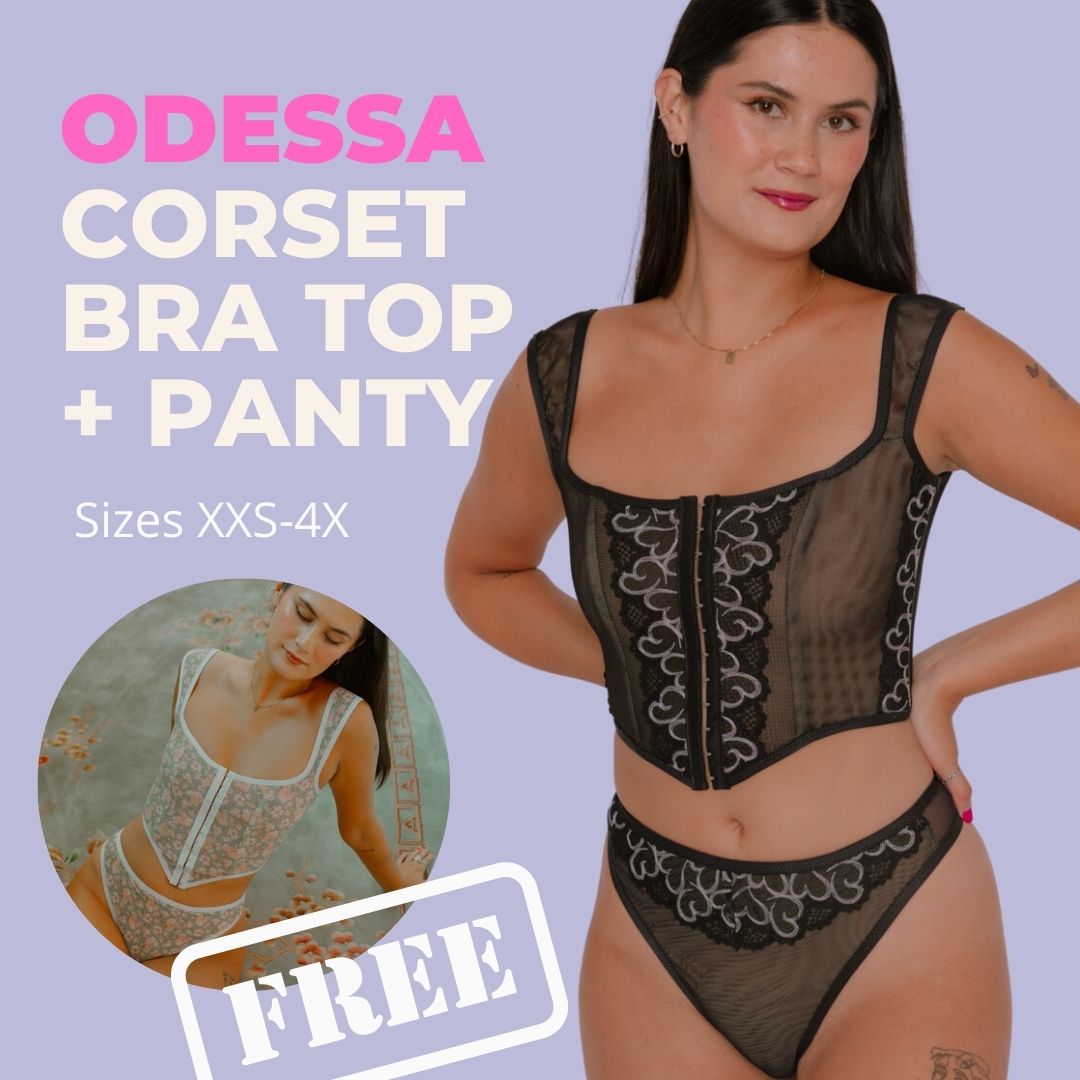 Madalynne Odessa Corset Top and Panty (free)