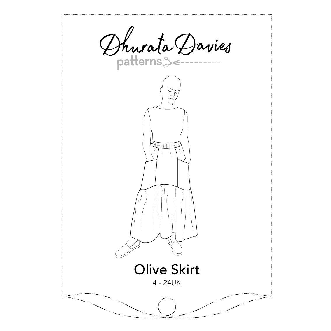 Dhurata Davies Patterns Olive Skirt