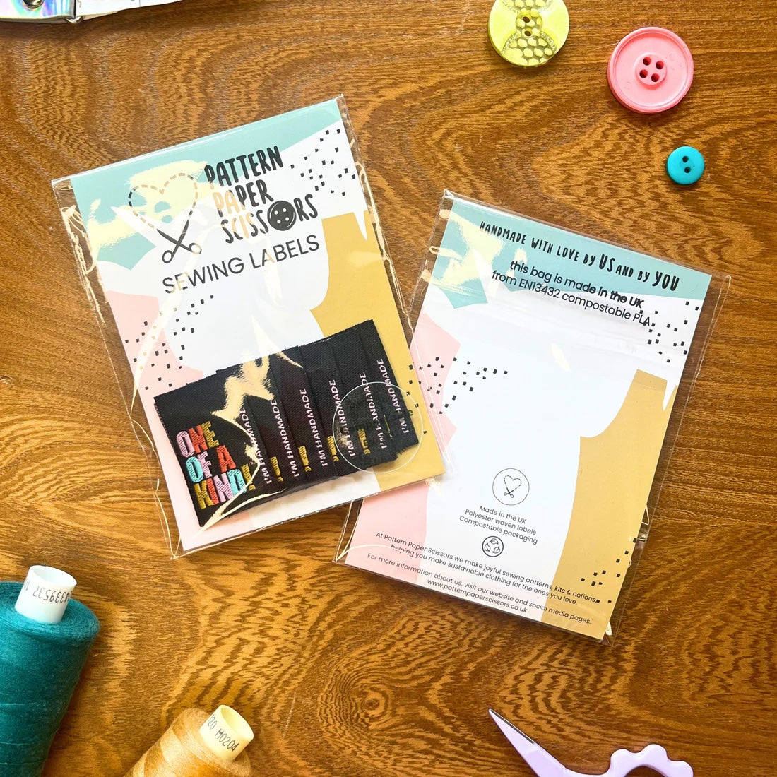 Pattern Paper Scissors 'One of a Kind' Labels