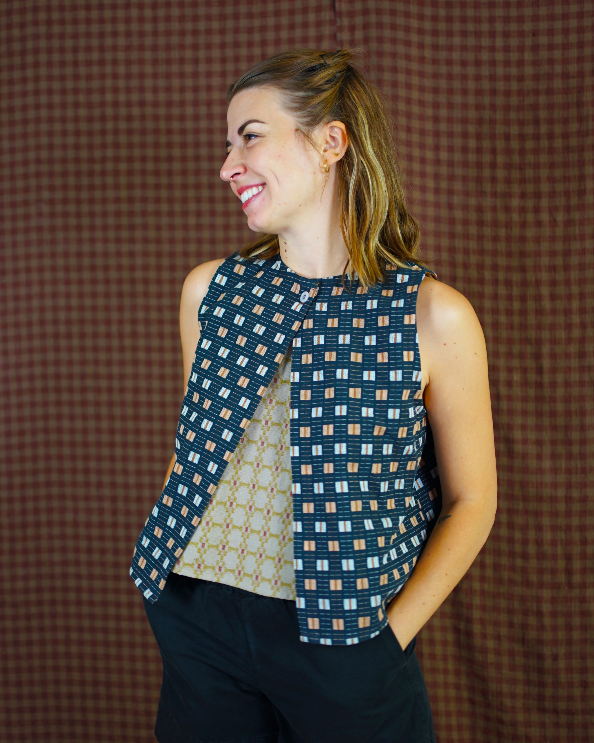 smock vest tops
