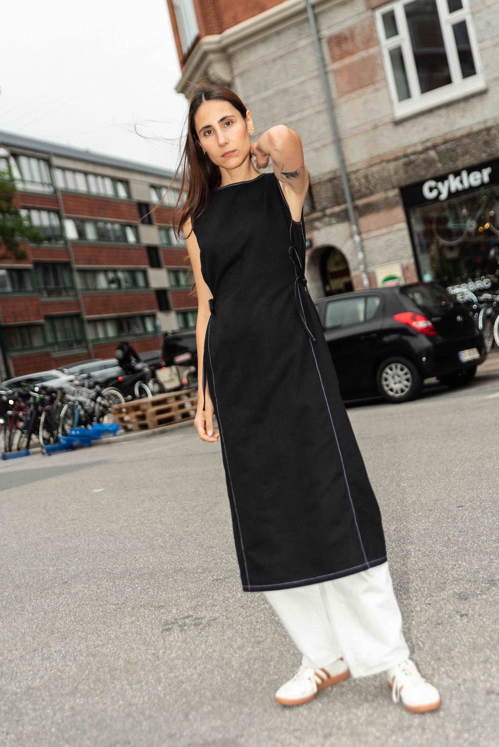 Puff and Pencil Panel Dress – The Fold Line