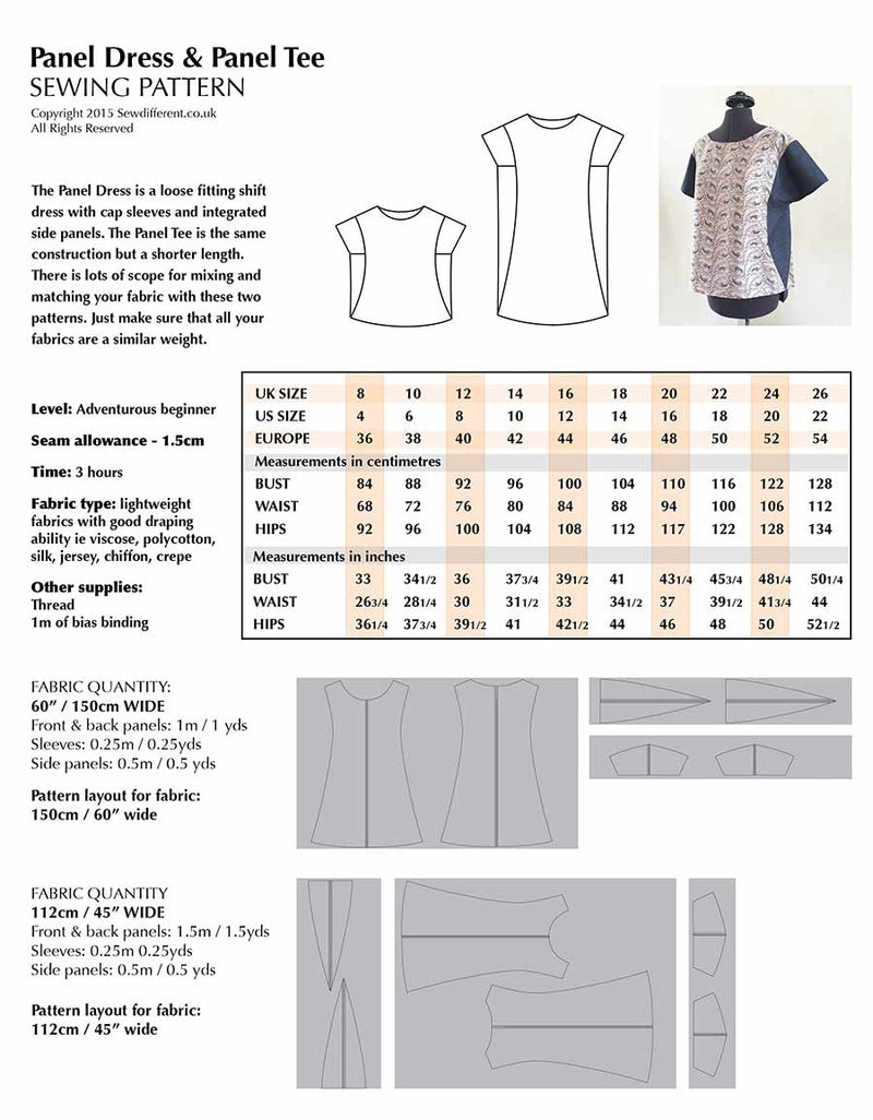 Sew Different Panel Dress and Tee – The Fold Line