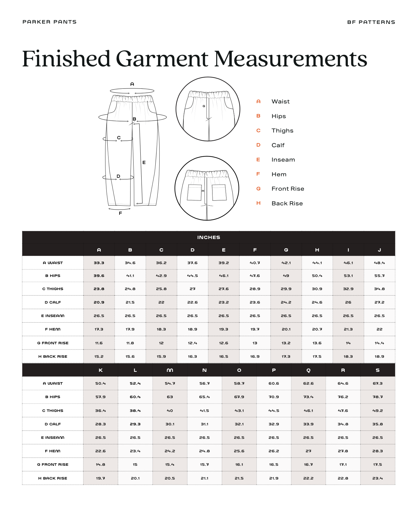 BF Patterns Parker Pants