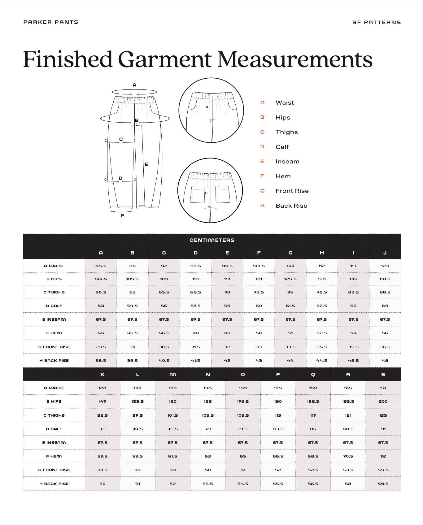 BF Patterns Parker Pants