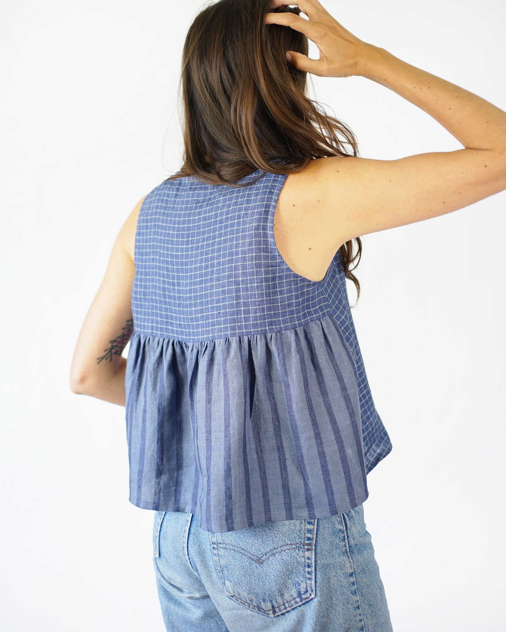 Matchy Matchy Peplum Split Tank – The Fold Line
