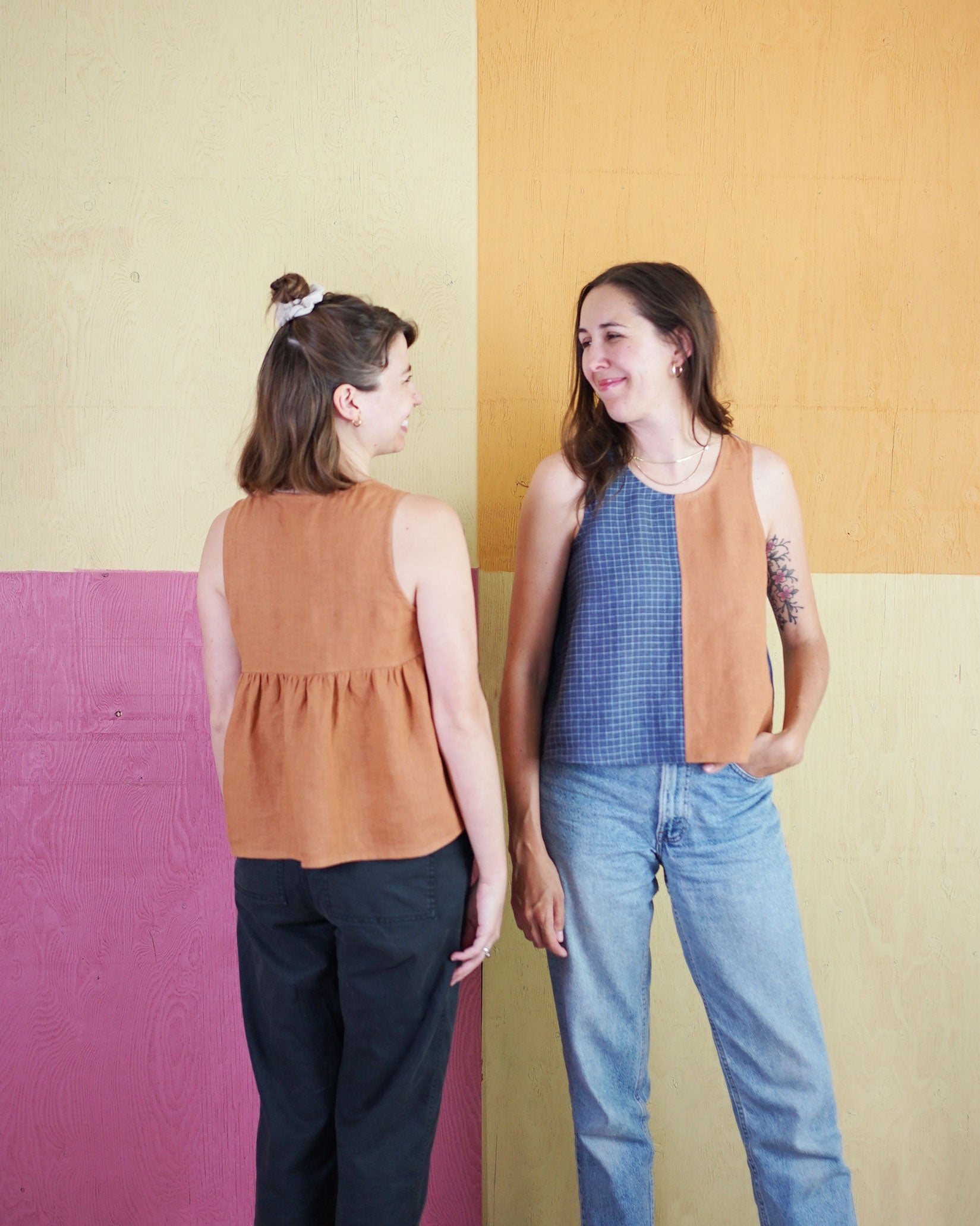 Matchy Matchy Peplum Split Tank – The Fold Line