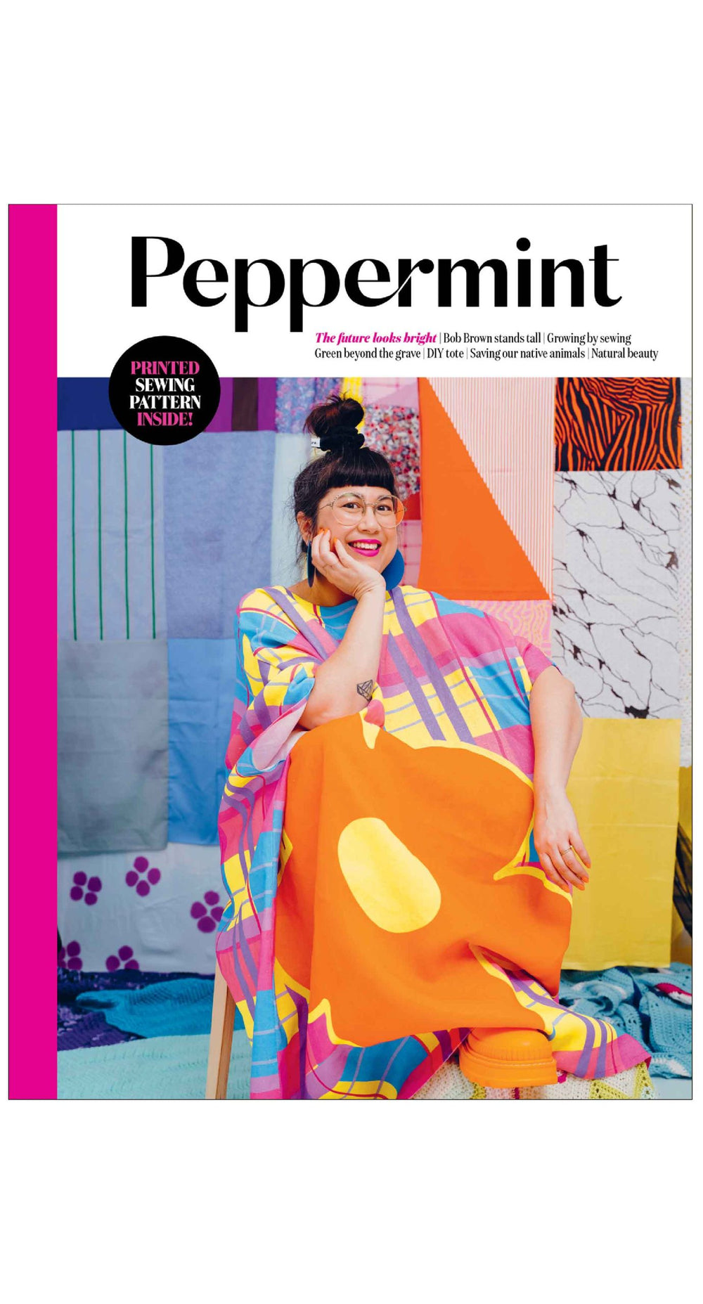 A sewing pattern magazine from Peppermint on The Fold Line. An Australian quarterly magazine focused on style, sustainability, sewing and substance. Each issue also includes a full-size printed sewing pattern.