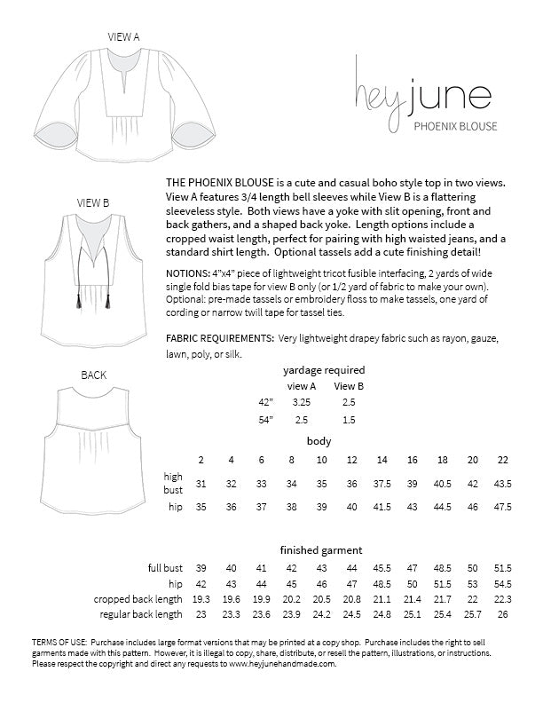 Hey June Handmade Phoenix Blouse