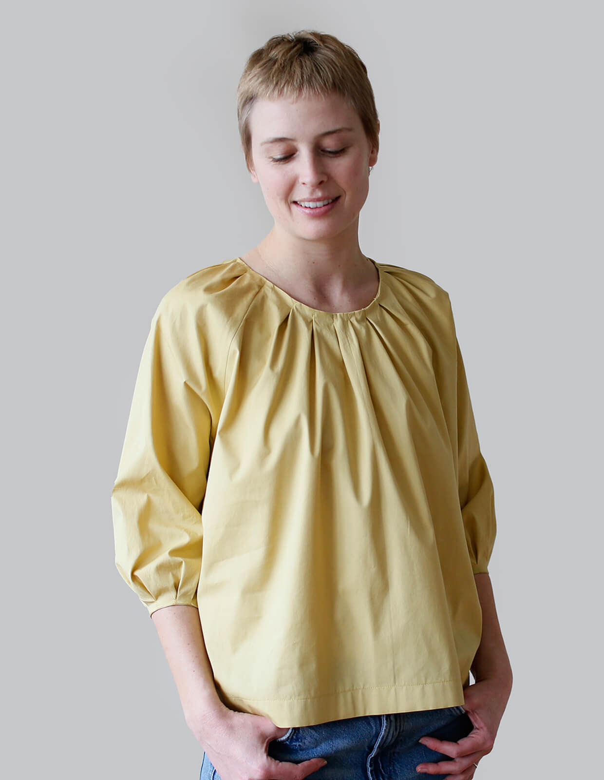 The Maker’s Atelier Pleat Neck Blouse