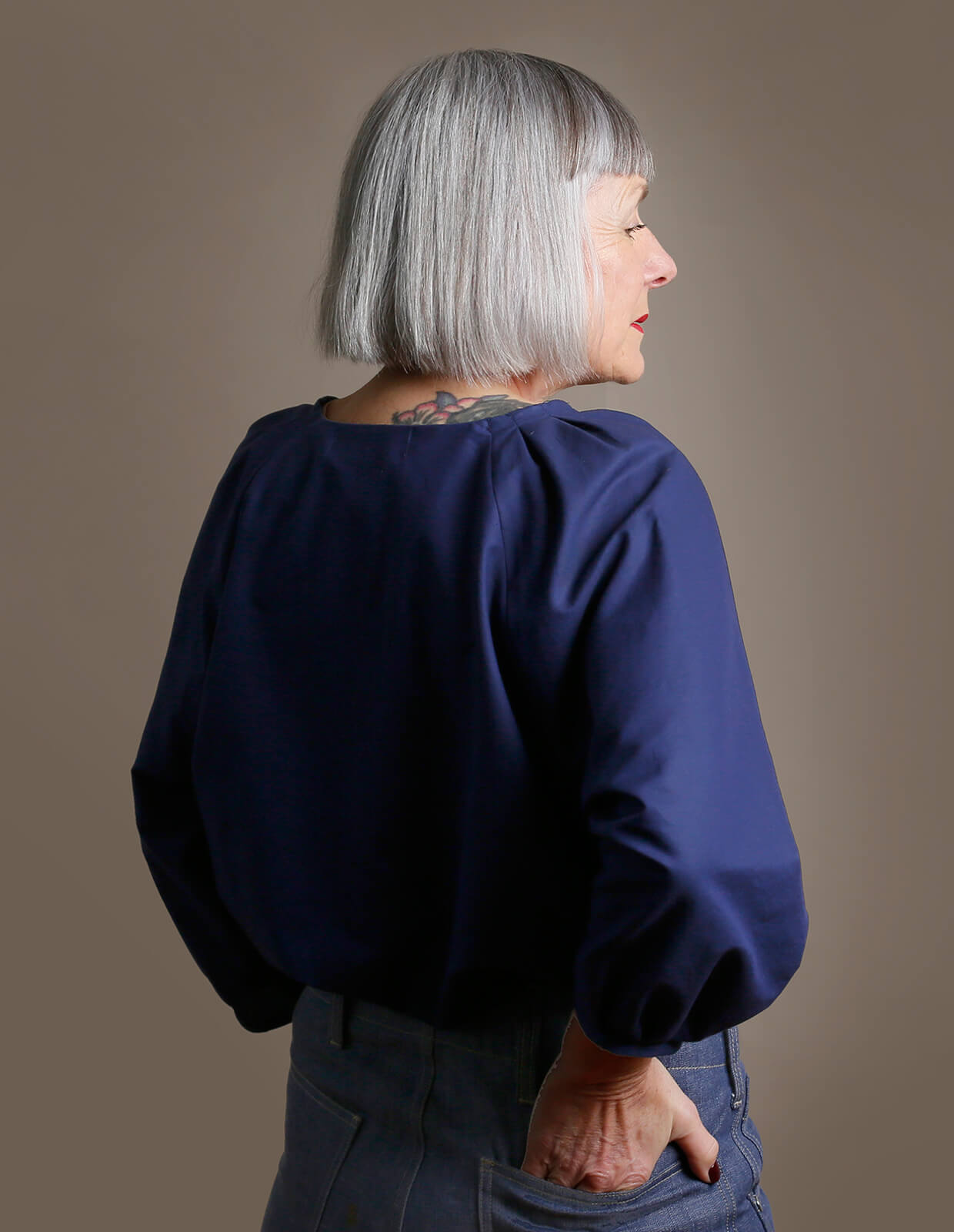 The Maker's Atelier Pleat Neck Blouse