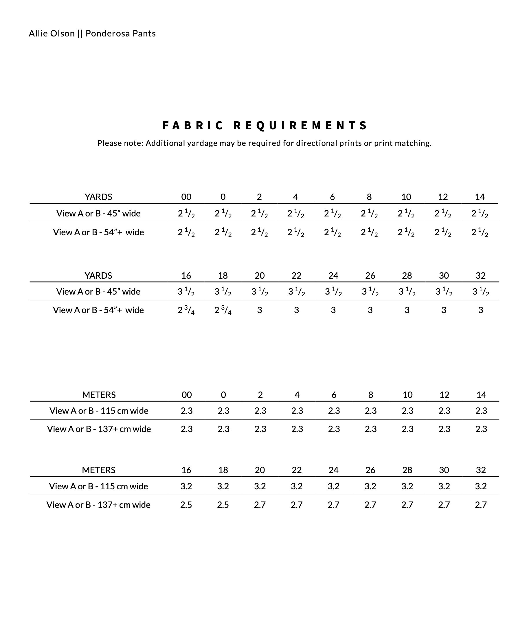 Allie Olson Ponderosa Pants