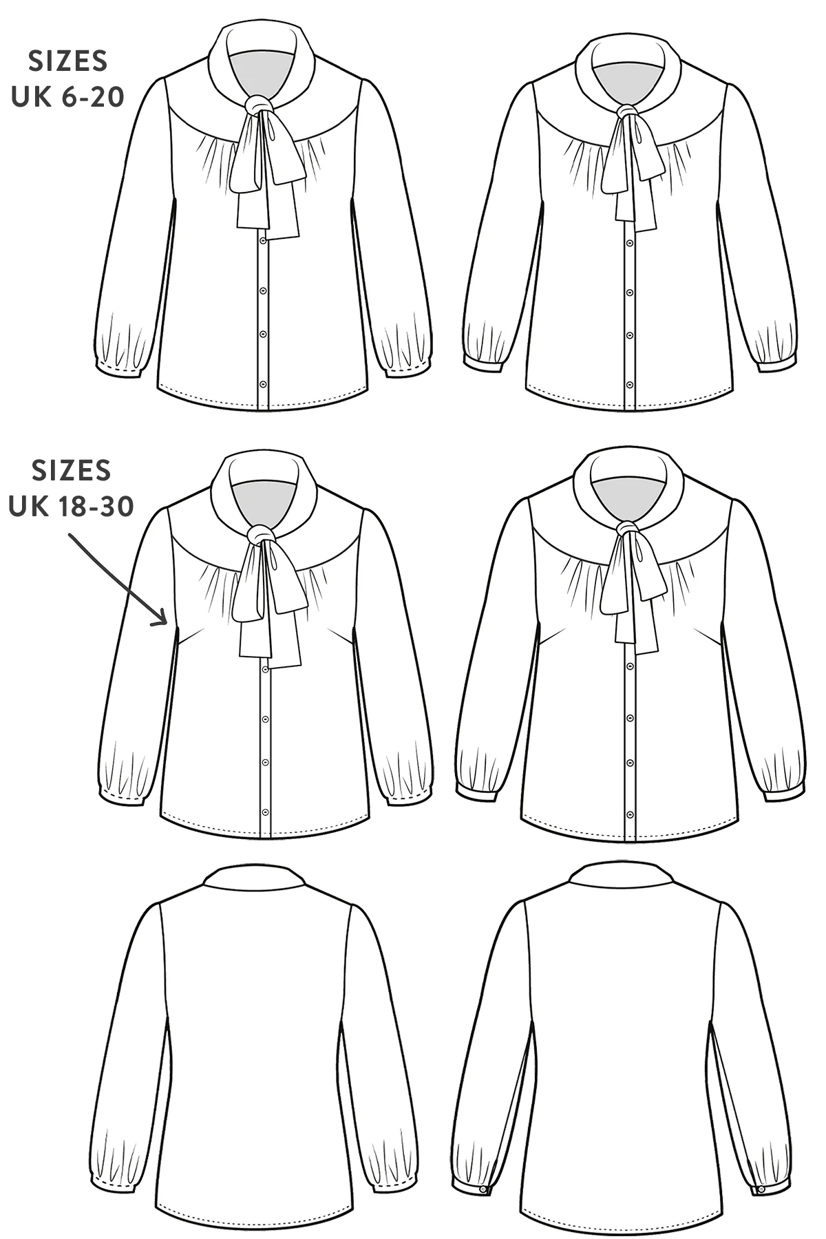 Sew Over It Pussy Bow Blouse Add-on Pack