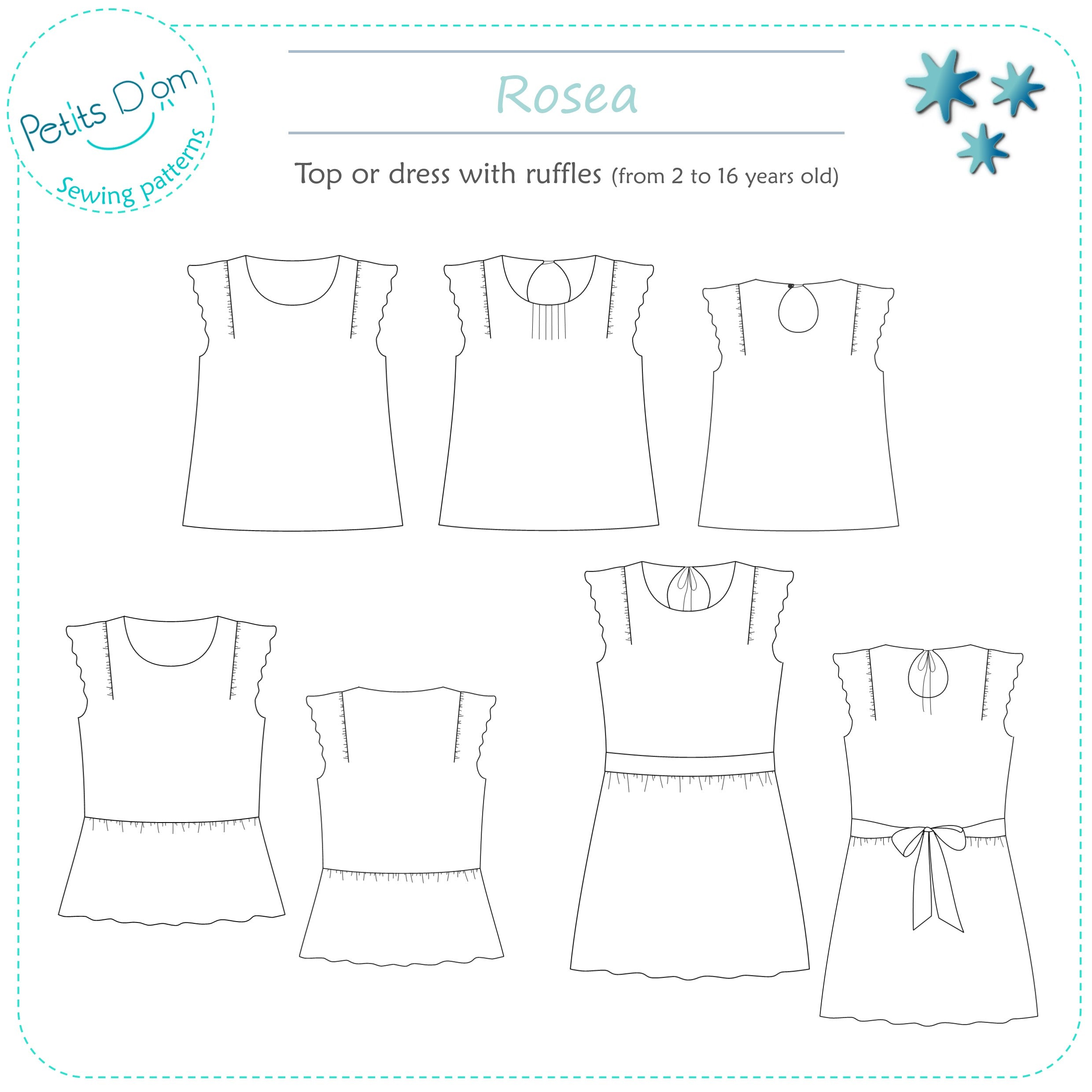 Petits D'om Child/Teen Rosea Top or Dress