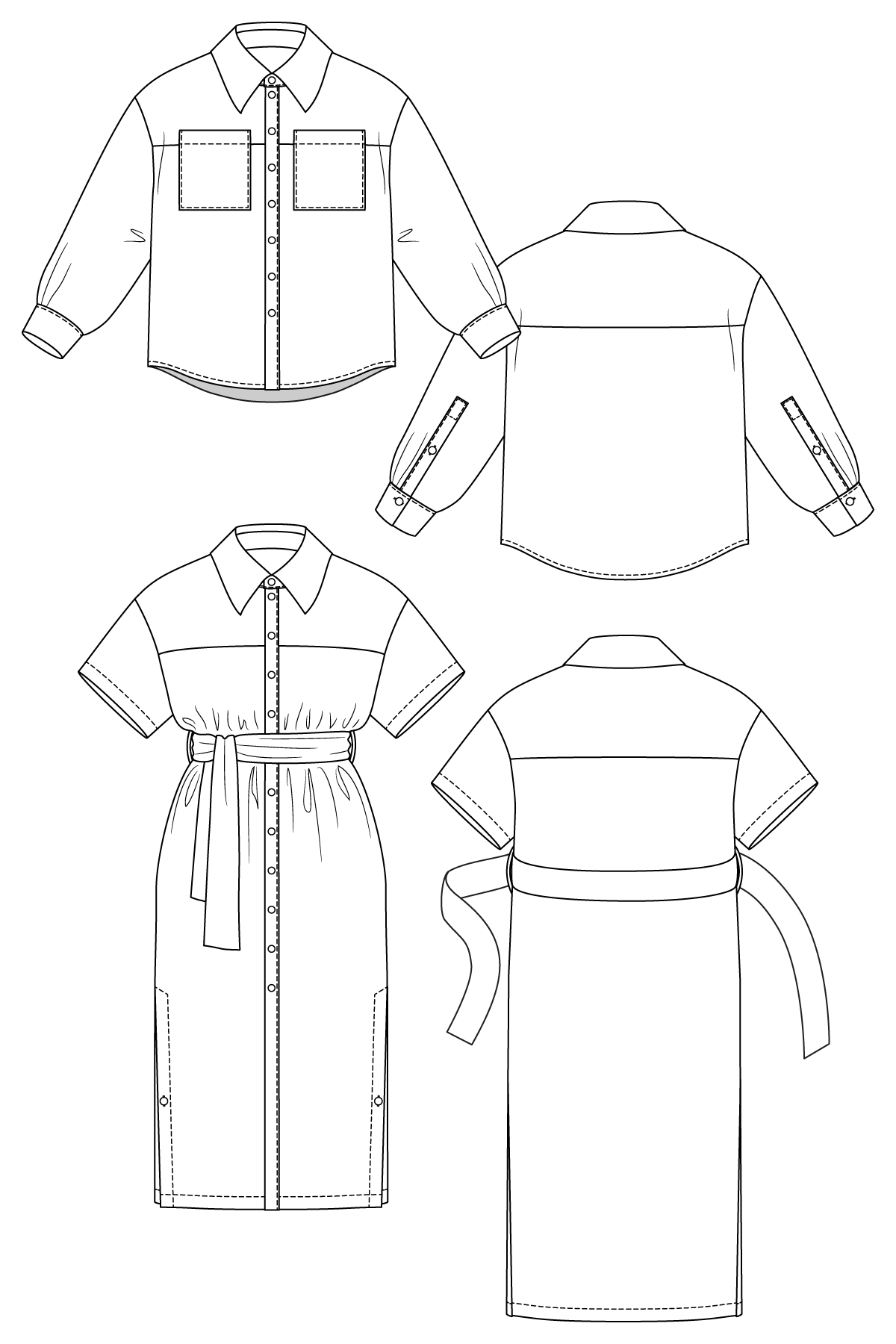 Named Ruut Shirt and Shirt Dress